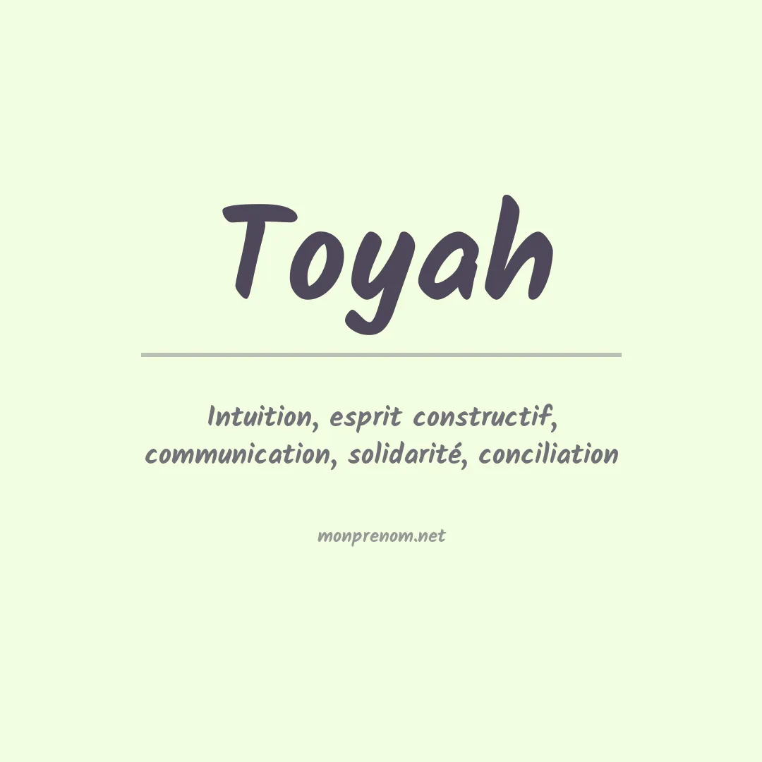 Prénom Toyah