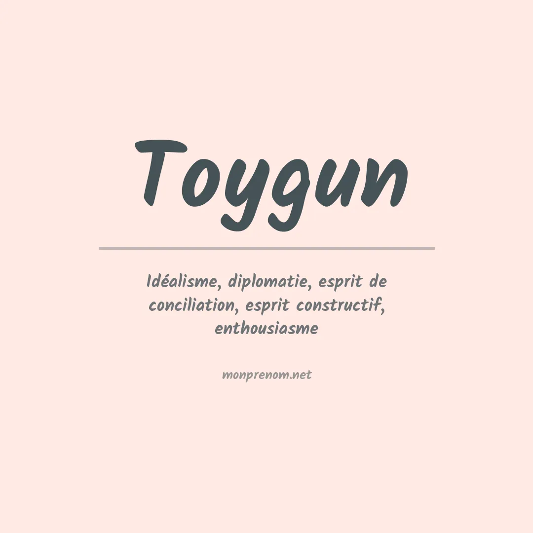 Signification du prénom Toygun