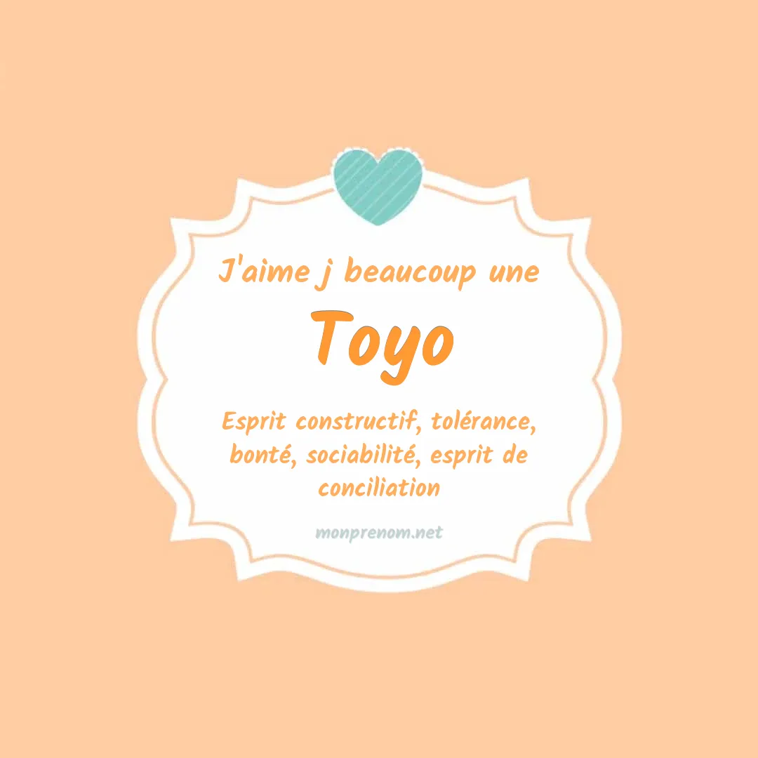 J'aime beaucoup Toyo