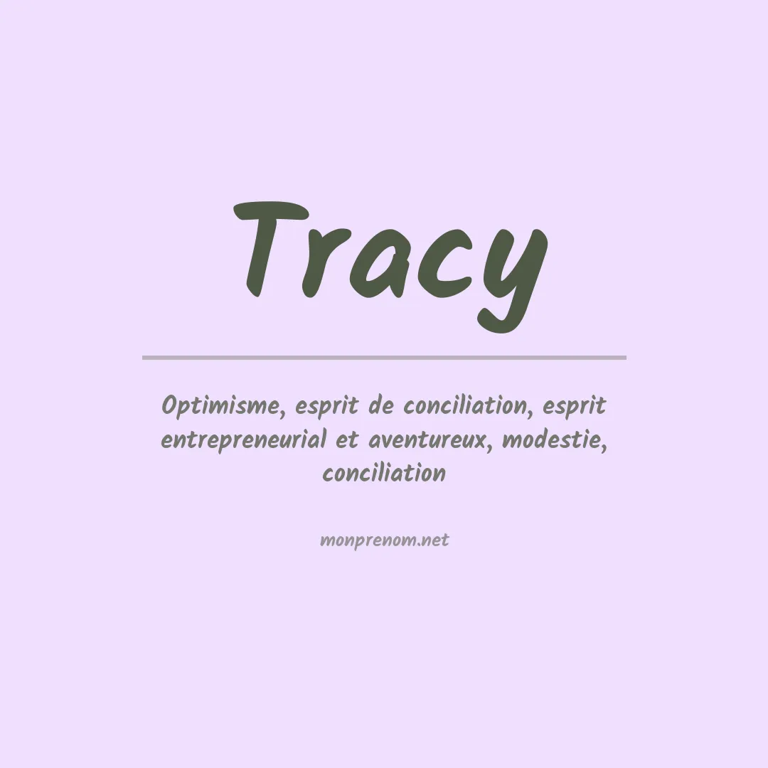 Prénom Tracy