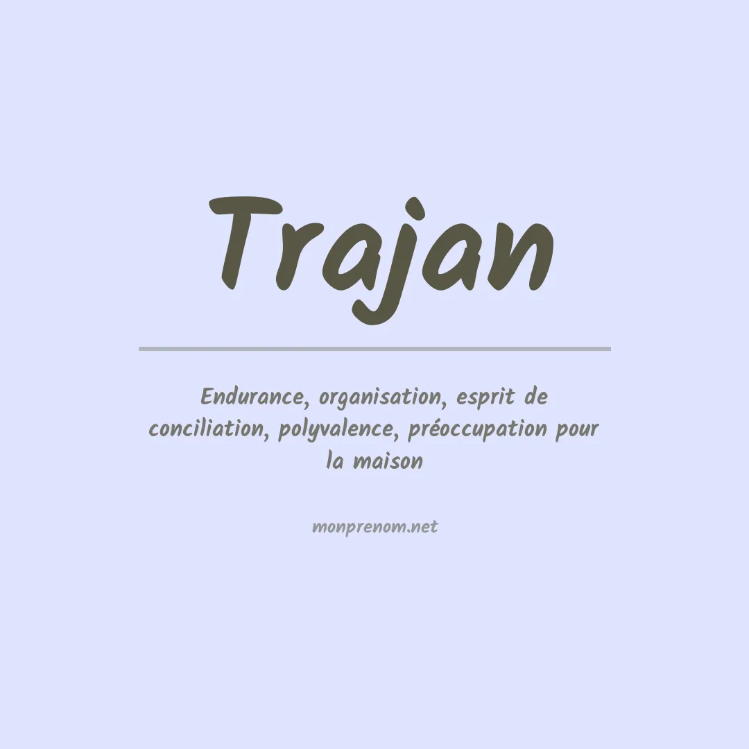 Signification du prénom Trajan
