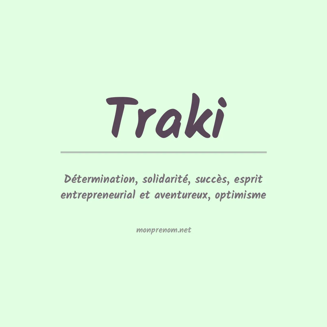 Prénom Traki