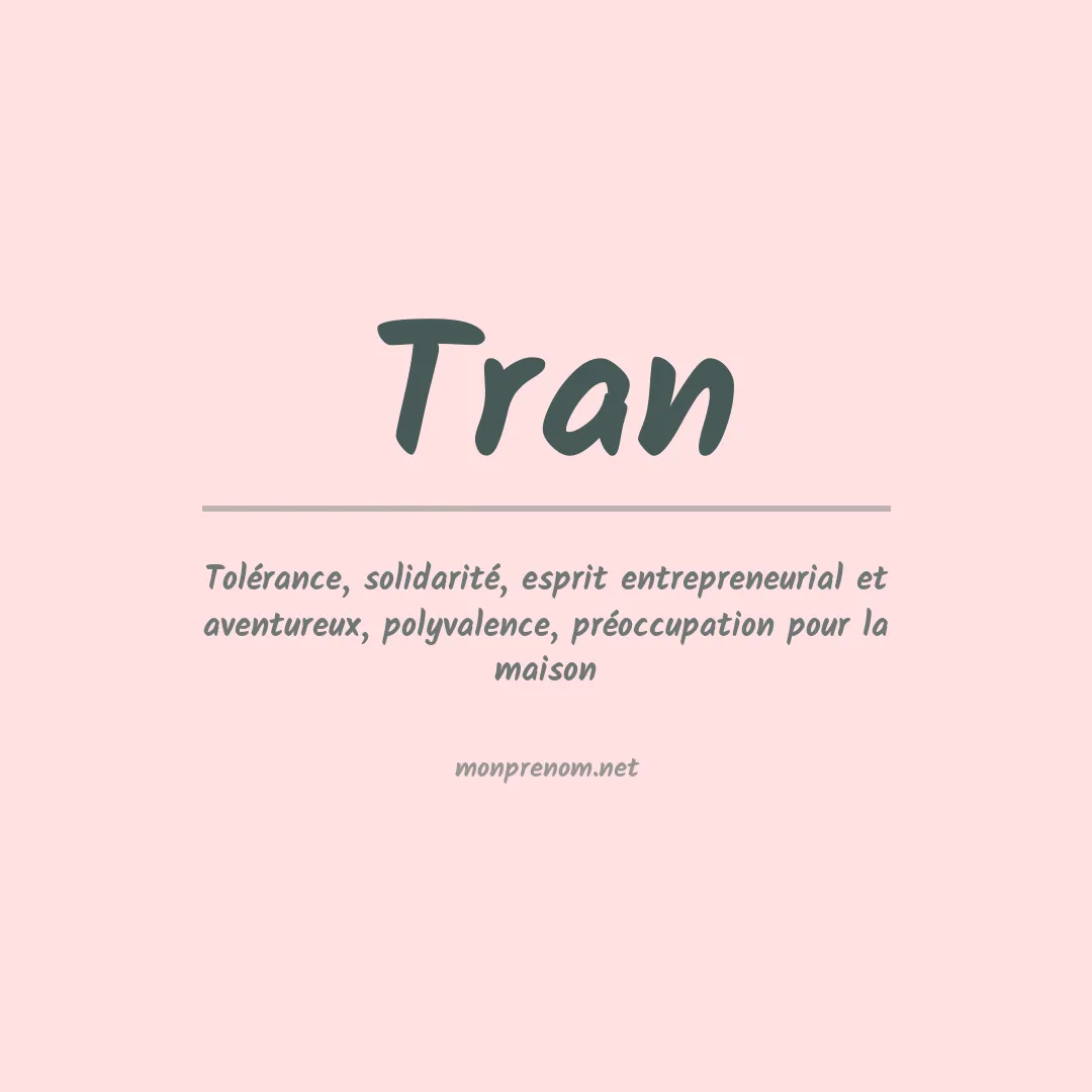 Prénom Tran