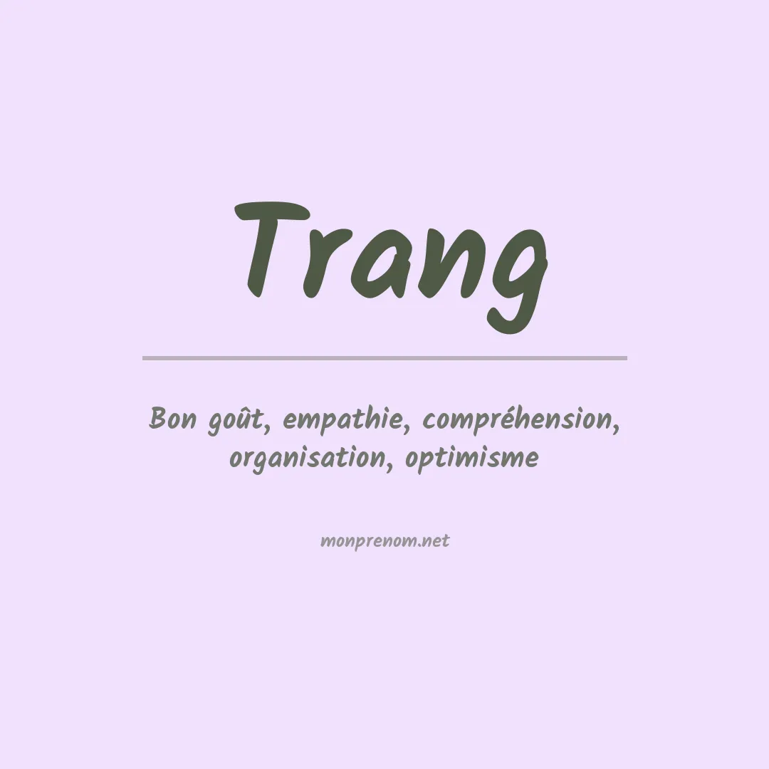 Prénom Trang