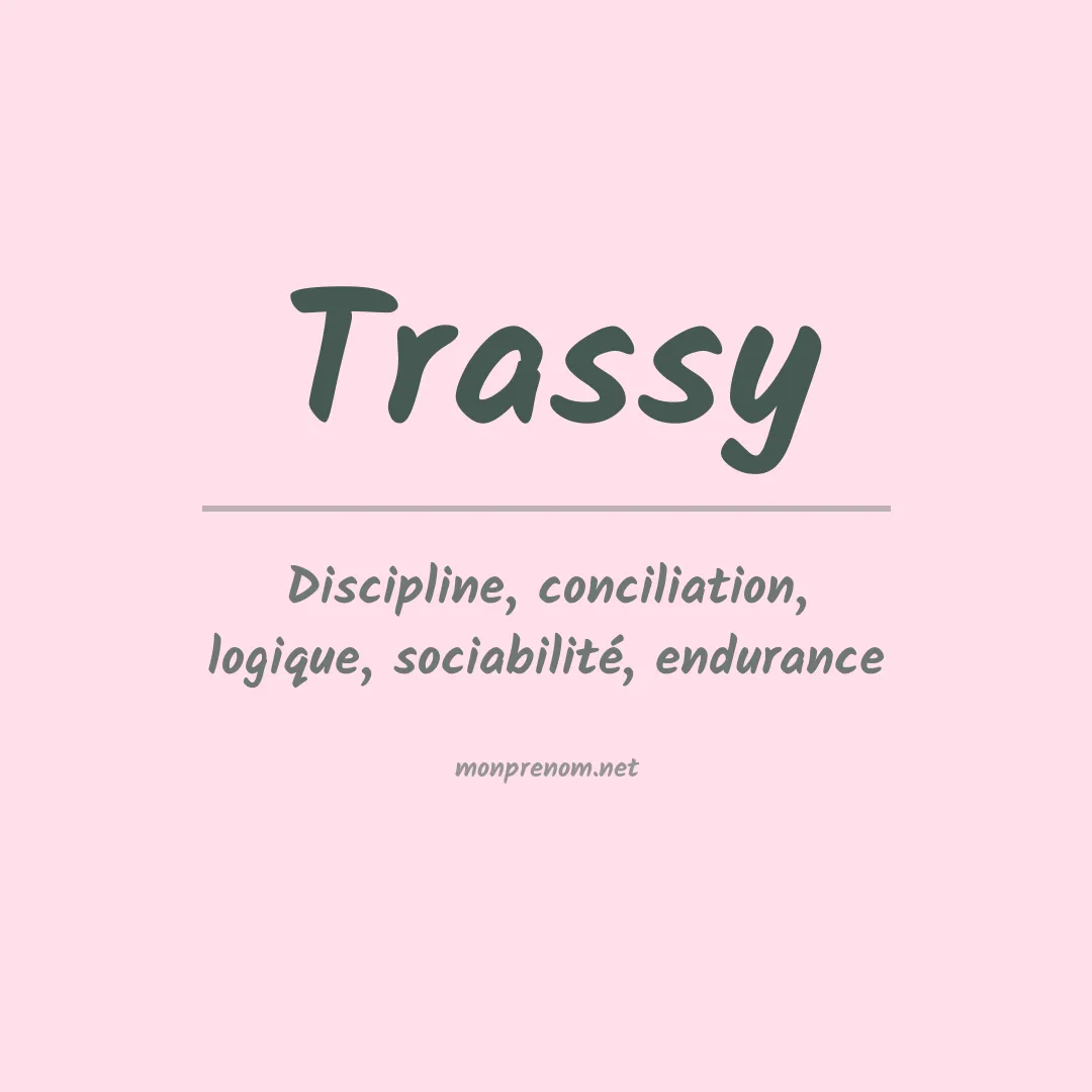 Signification du prénom Trassy