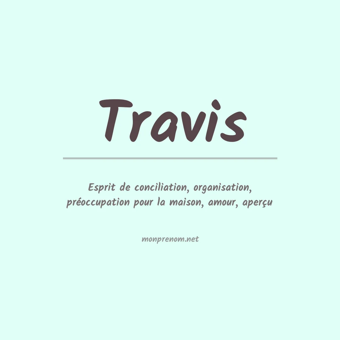 Prénom Travis