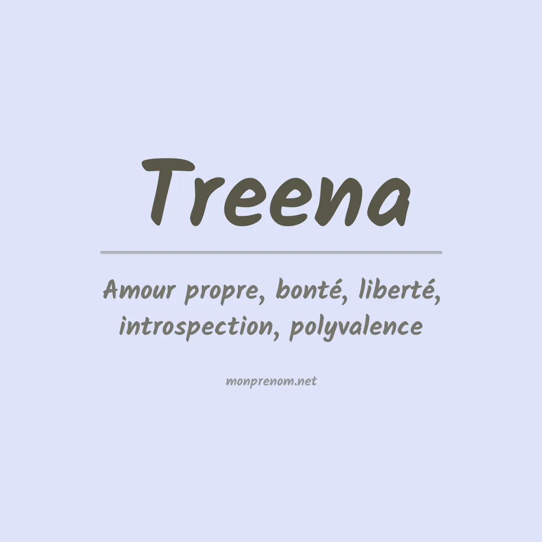 Signification du prénom Treena