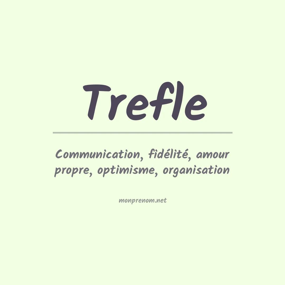 Signification du prénom Trefle