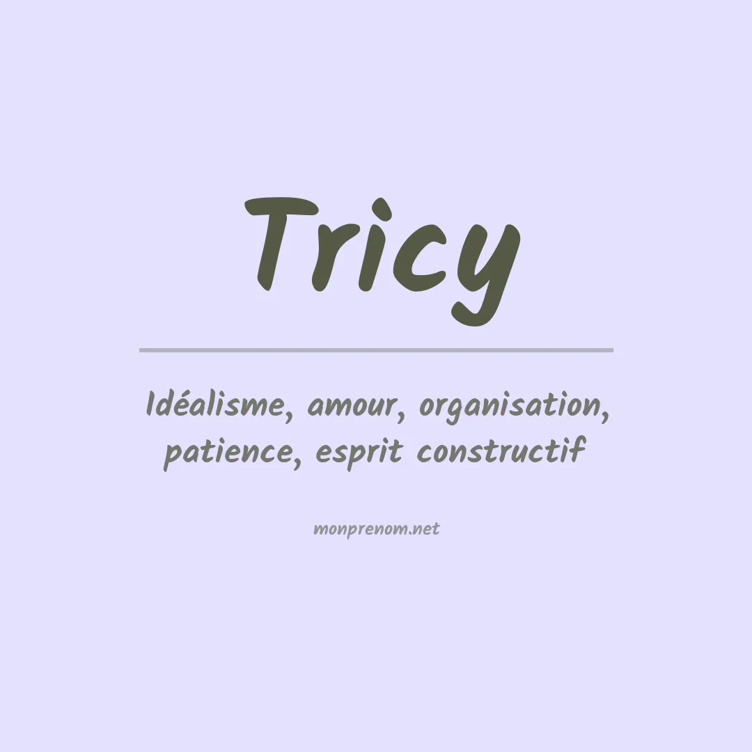 Prénom Tricy