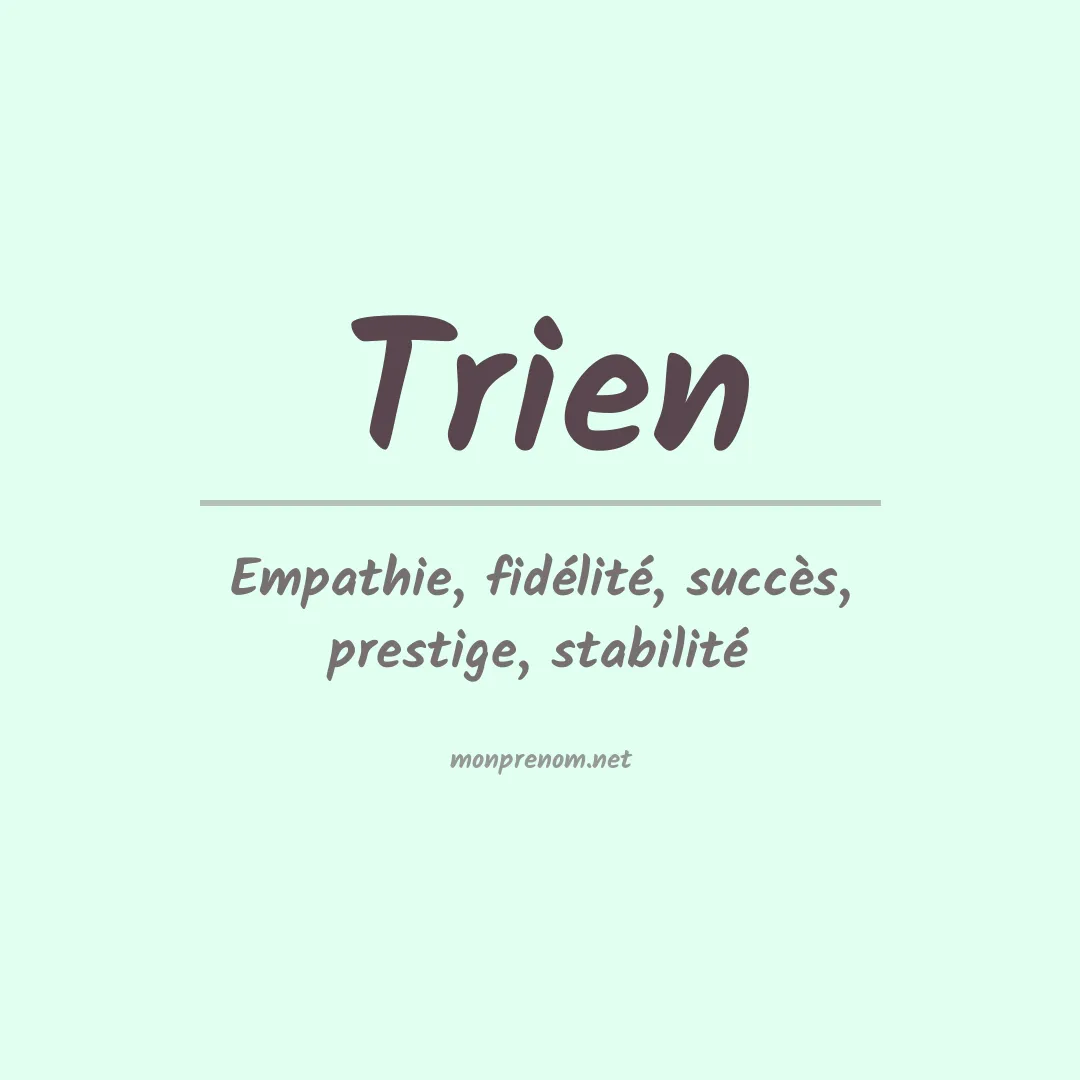 Prénom Trien