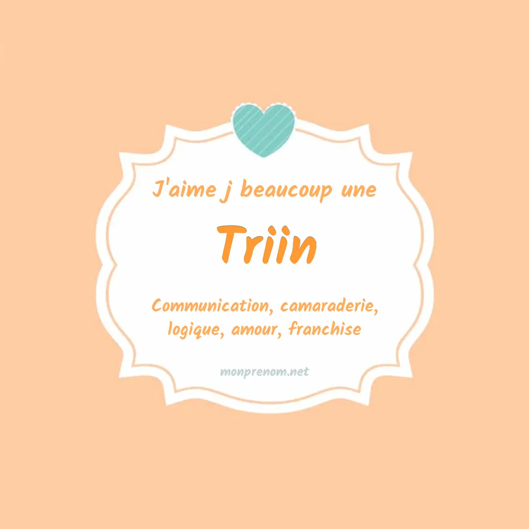 J'aime beaucoup Triin