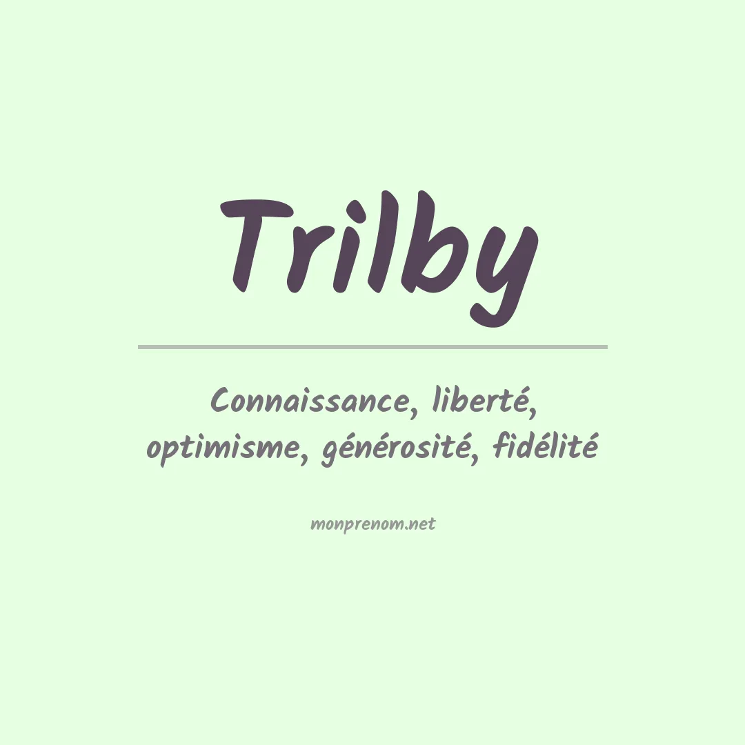 Prénom Trilby
