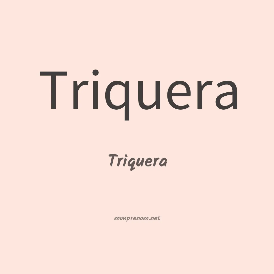 Triquera en chinois