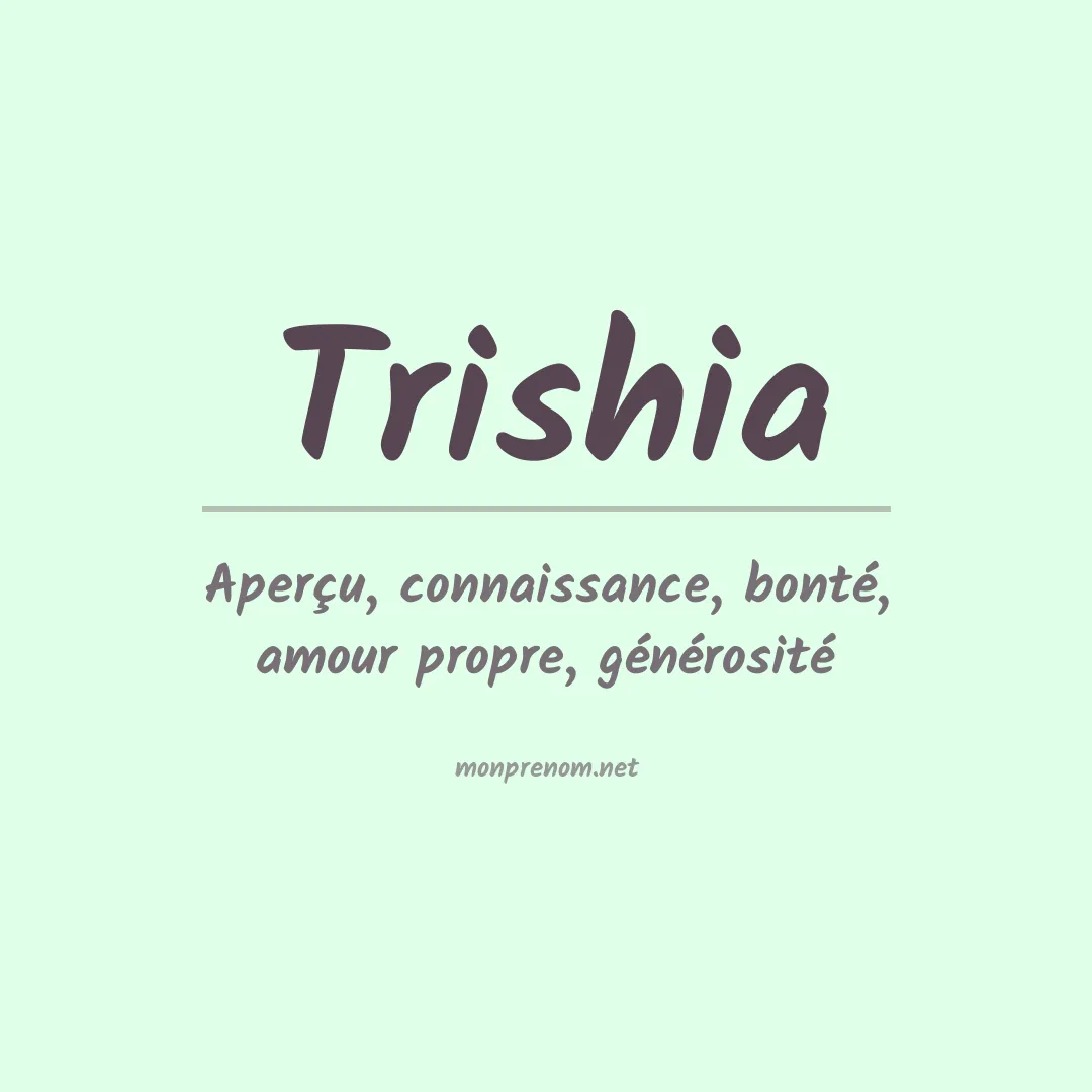 Prénom Trishia