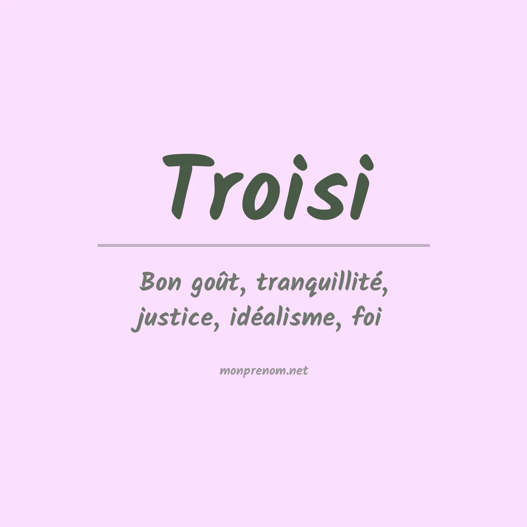 Prénom Troisi