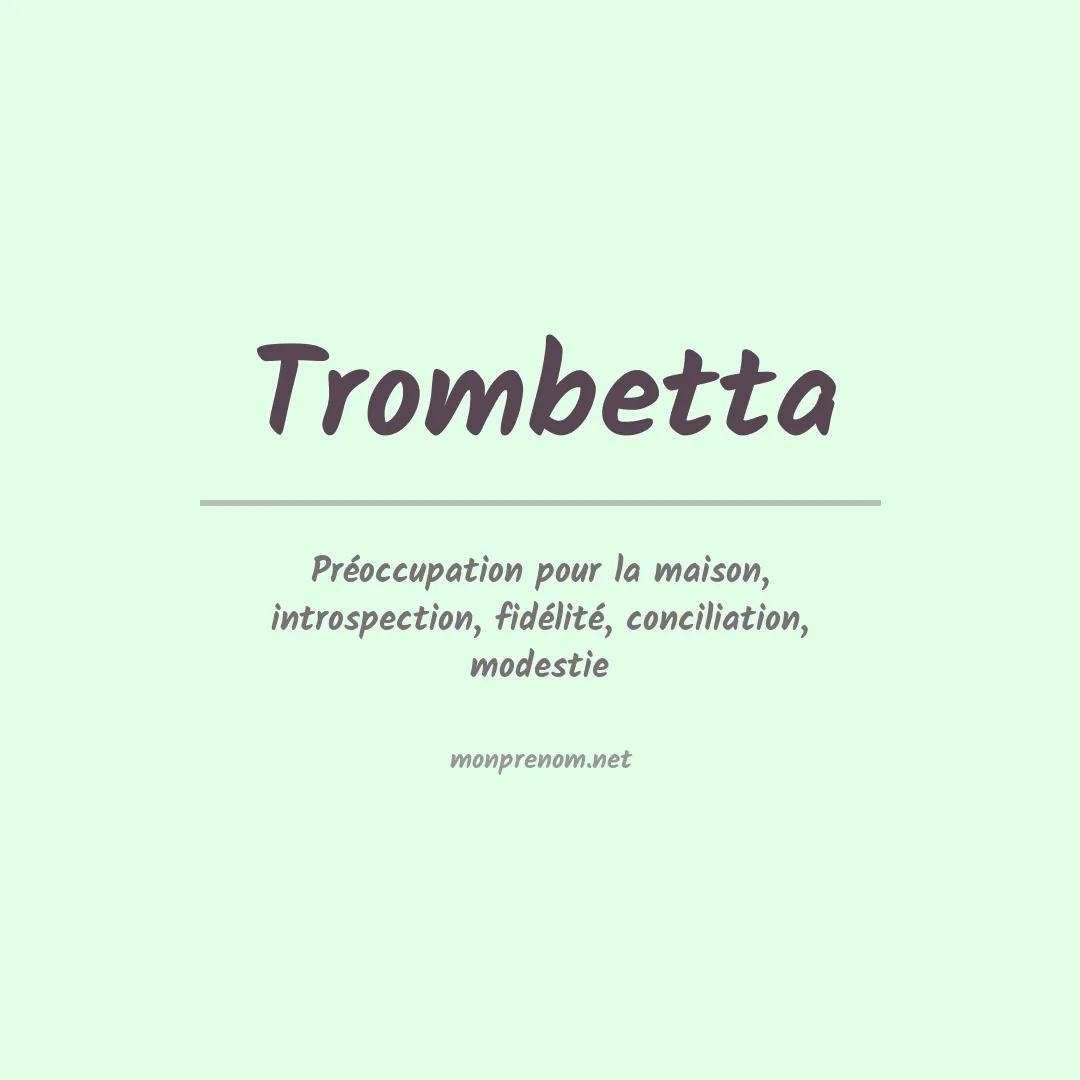 Prénom Trombetta
