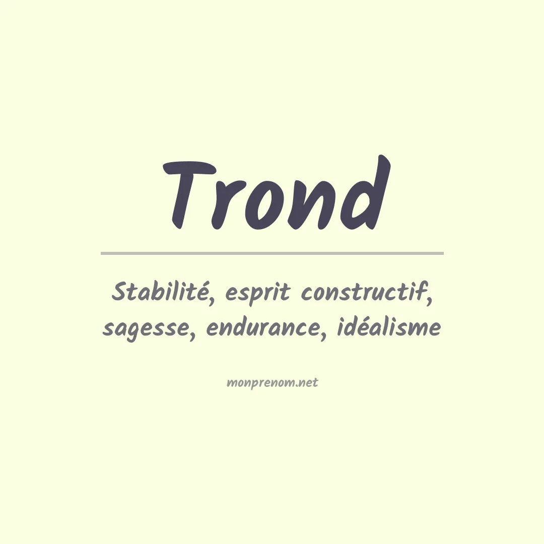 Signification du prénom Trond