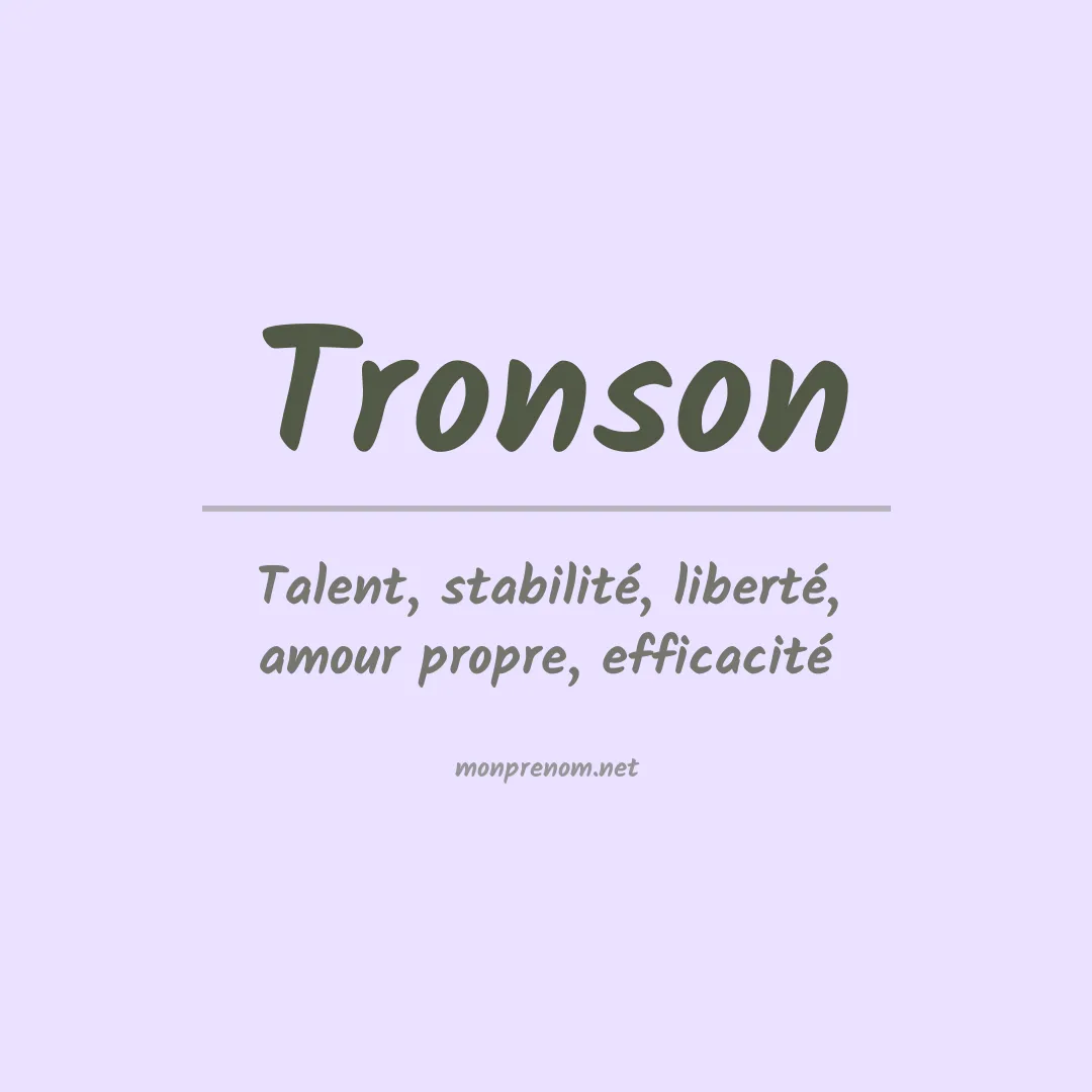 Prénom Tronson