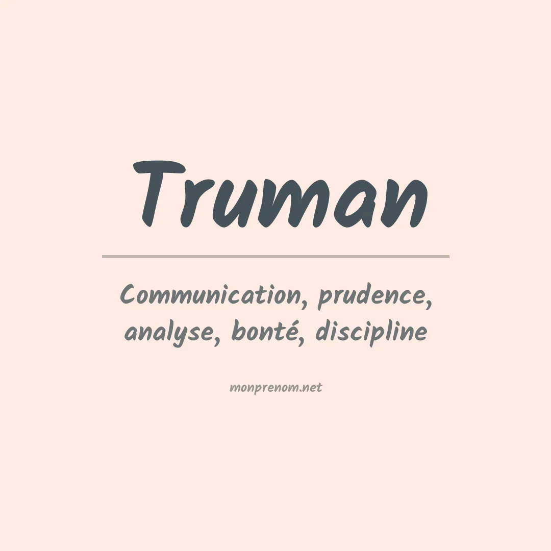 Prénom Truman