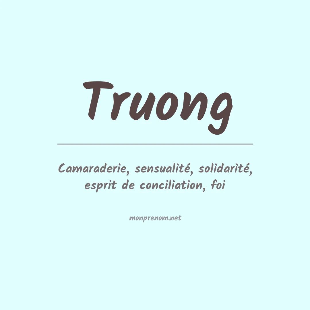 Prénom Truong