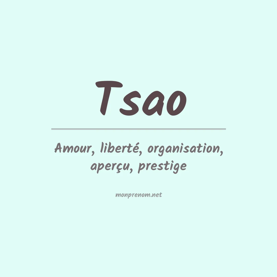 Prénom Tsao
