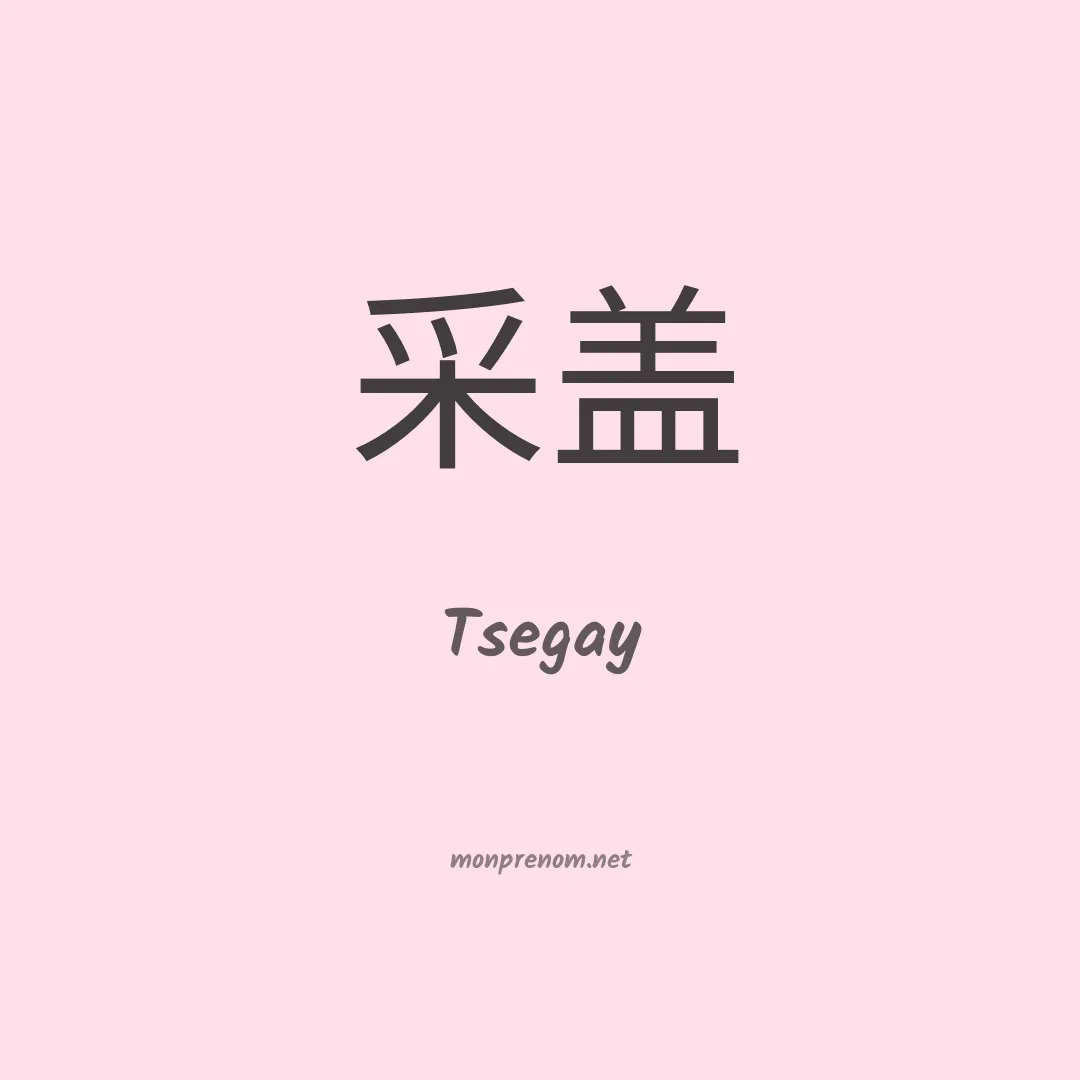 Tsegay en chinois