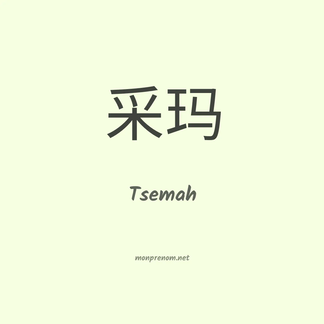Tsemah en chinois