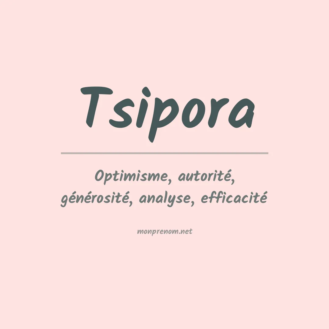 Signification du prénom Tsipora