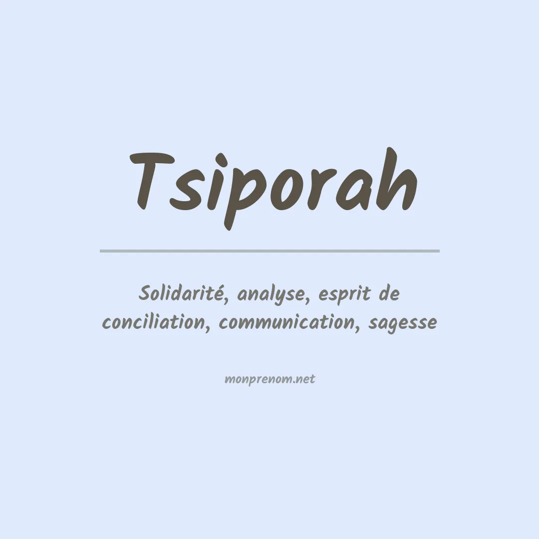 Signification du prénom Tsiporah