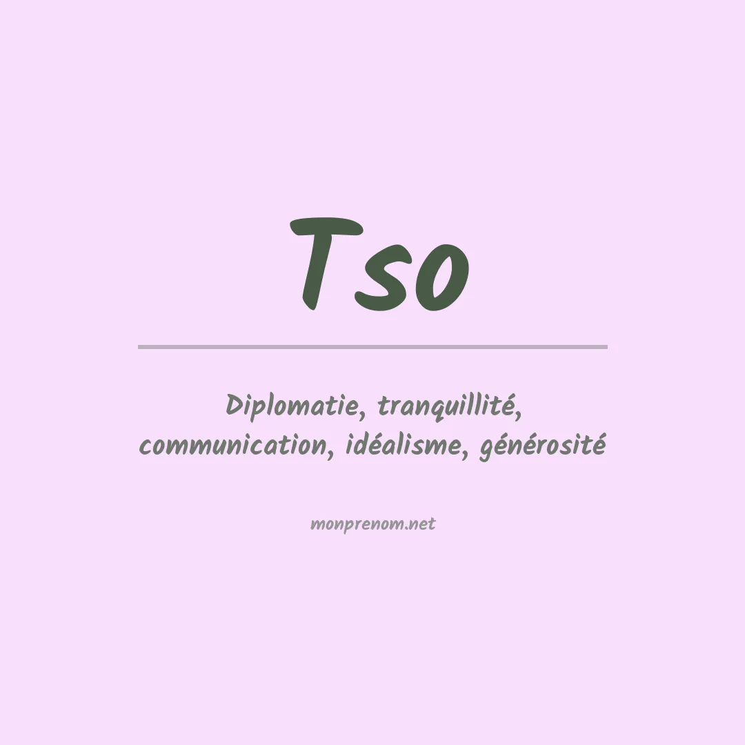 Prénom Tso