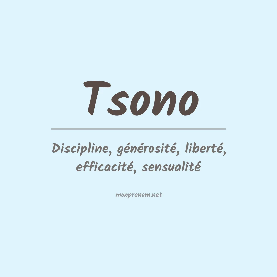 Signification du prénom Tsono