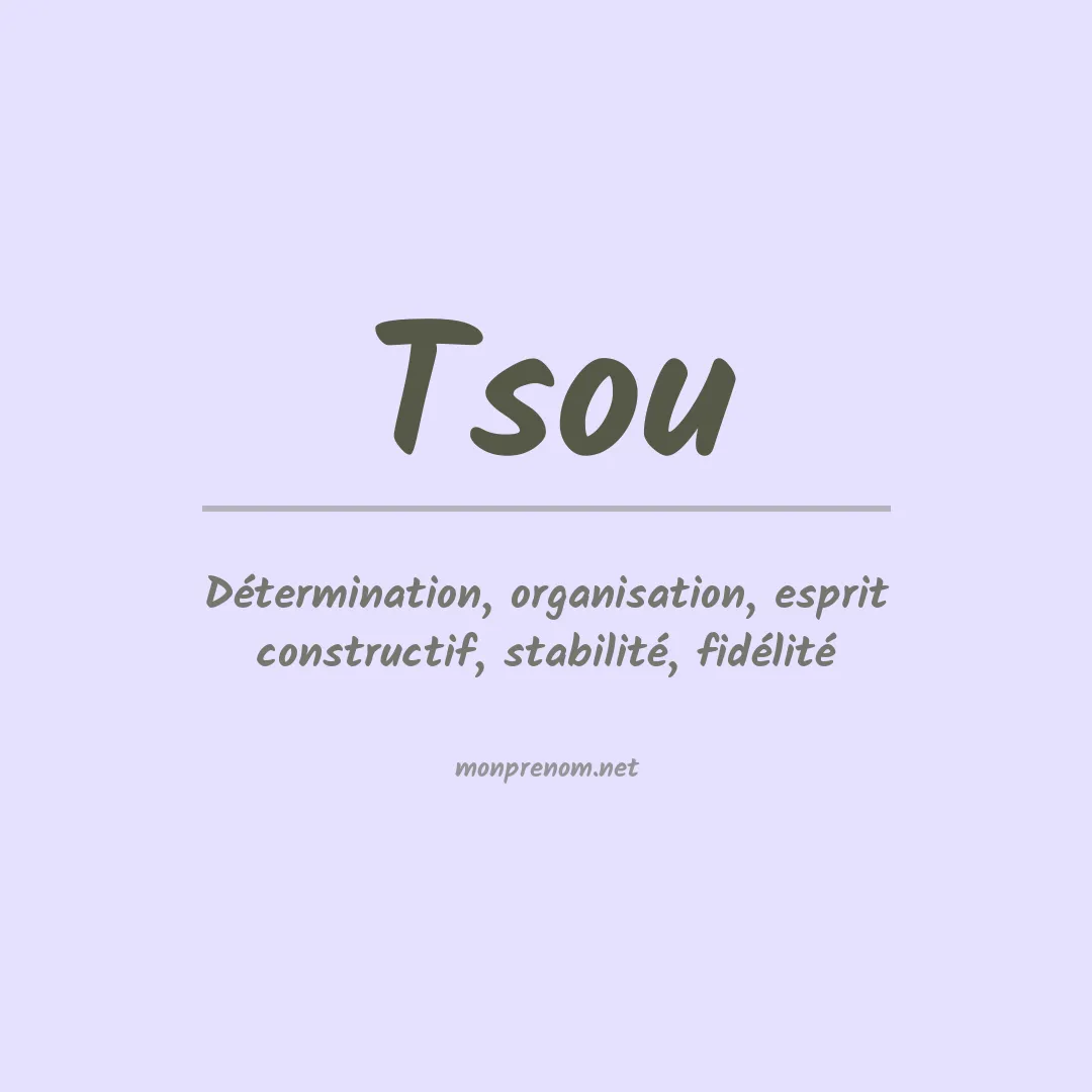 Prénom Tsou