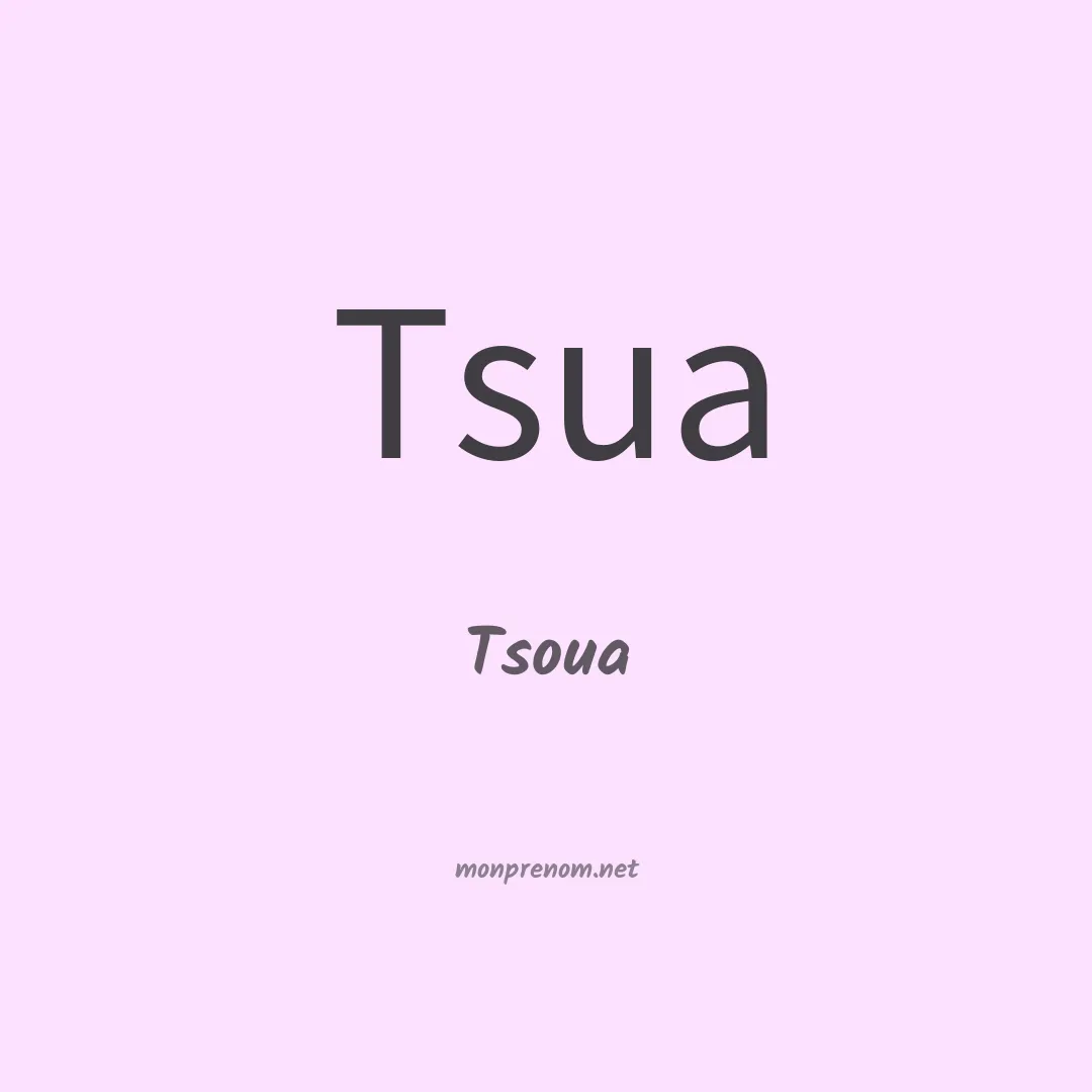 Tsoua en chinois