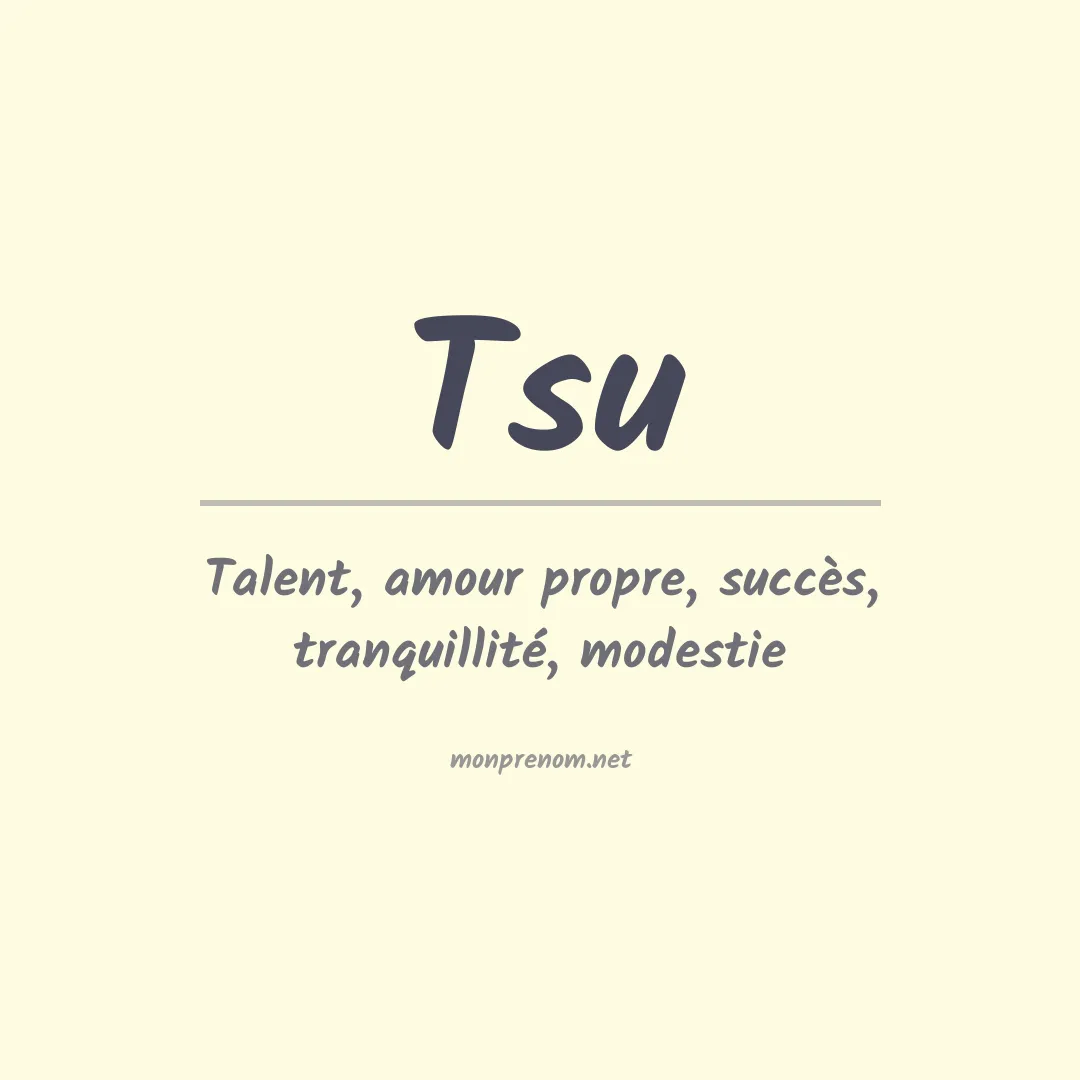 Prénom Tsu