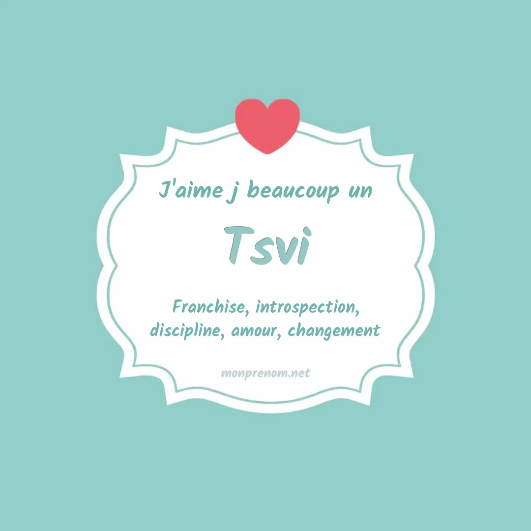 J'aime beaucoup Tsvi
