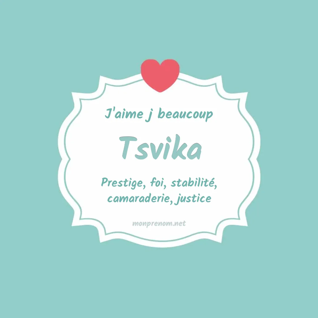 J'aime beaucoup Tsvika