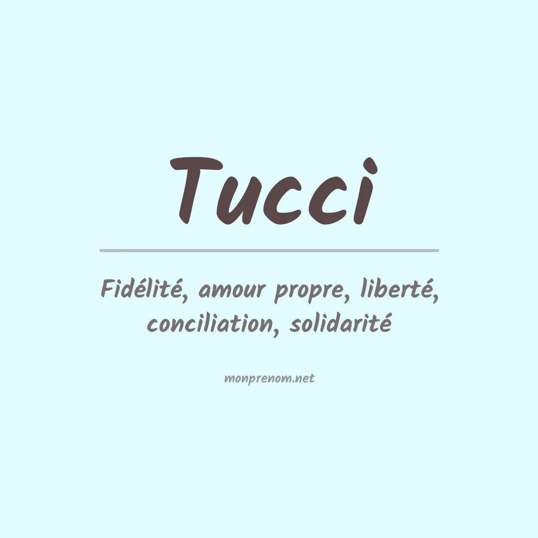 Prénom Tucci