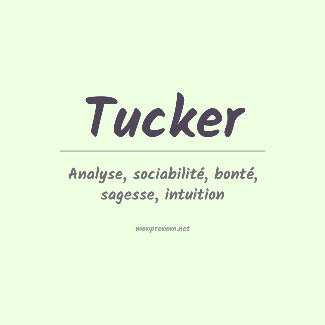 Prénom Tucker