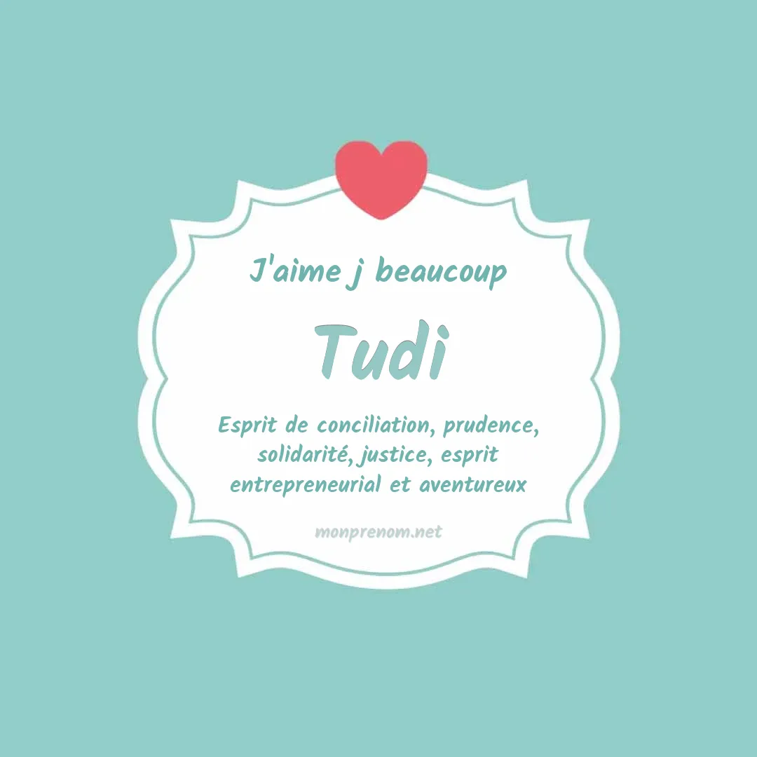 J'aime beaucoup Tudi