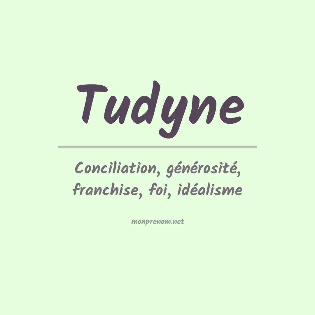 Signification du prénom Tudyne