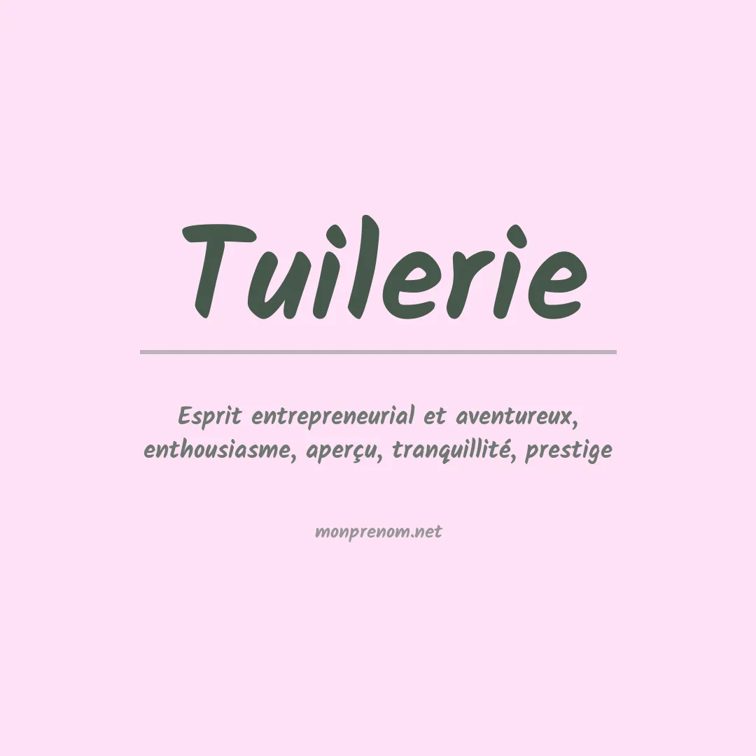 Prénom Tuilerie