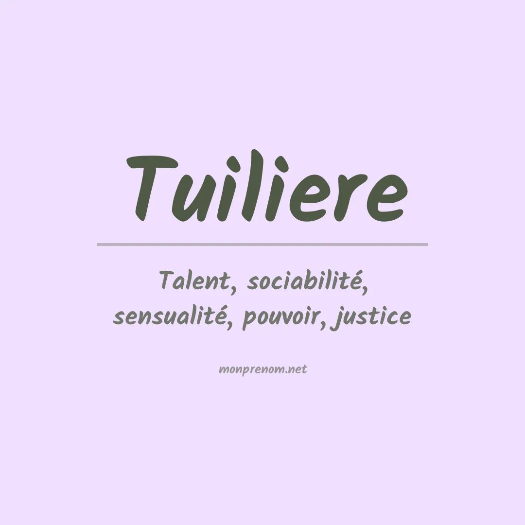 Prénom Tuiliere