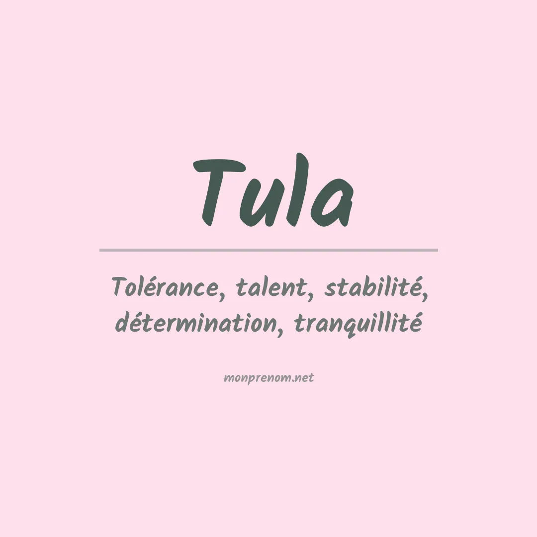 Prénom Tula