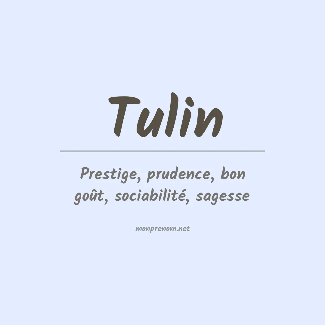 Prénom Tulin