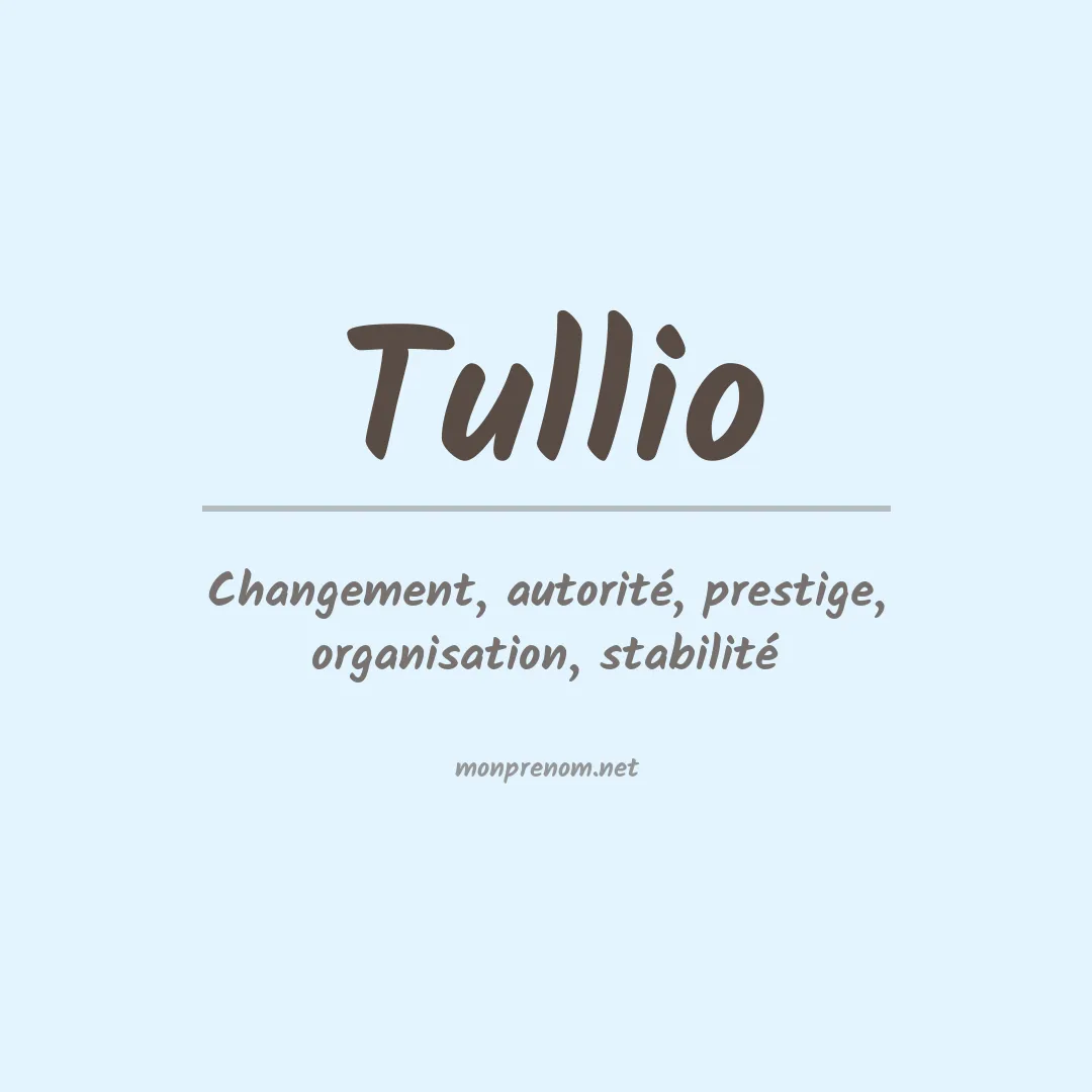 Prénom Tullio