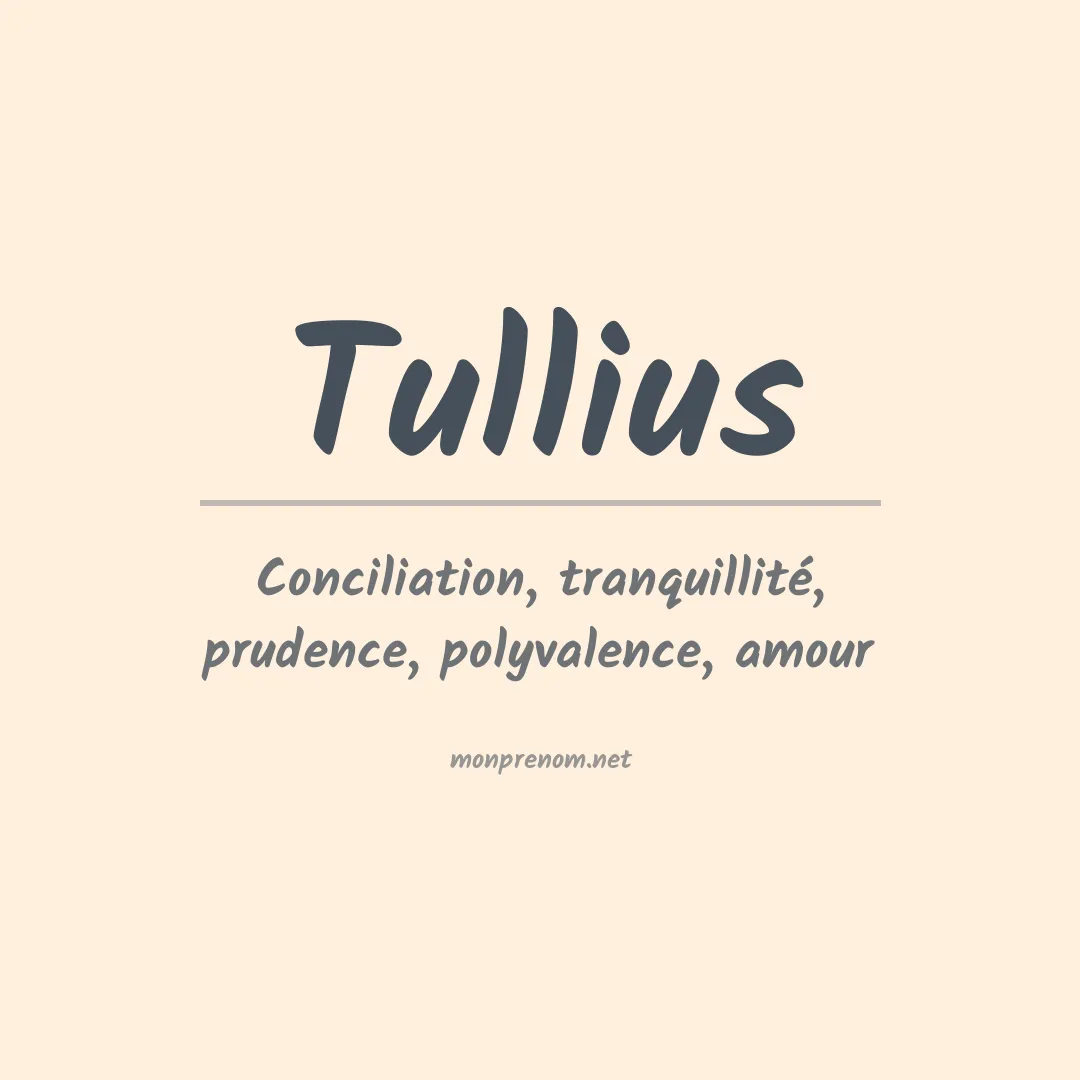Prénom Tullius