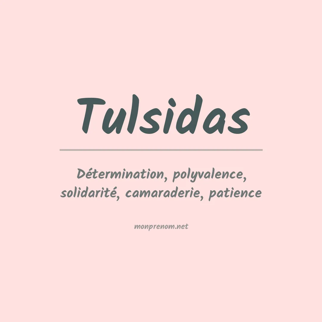 Signification du prénom Tulsidas