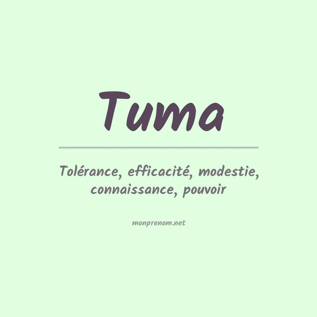 Prénom Tuma