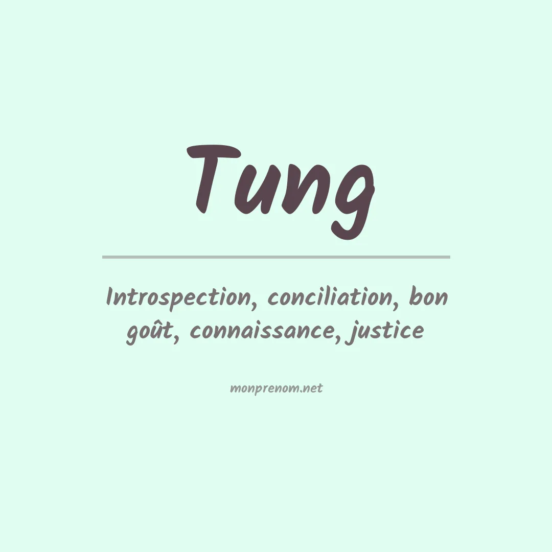 Prénom Tung