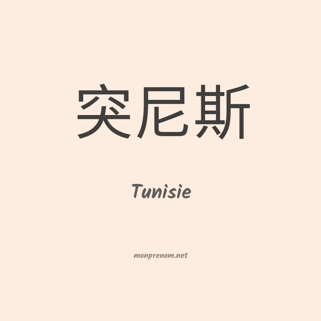 Tunisie en chinois